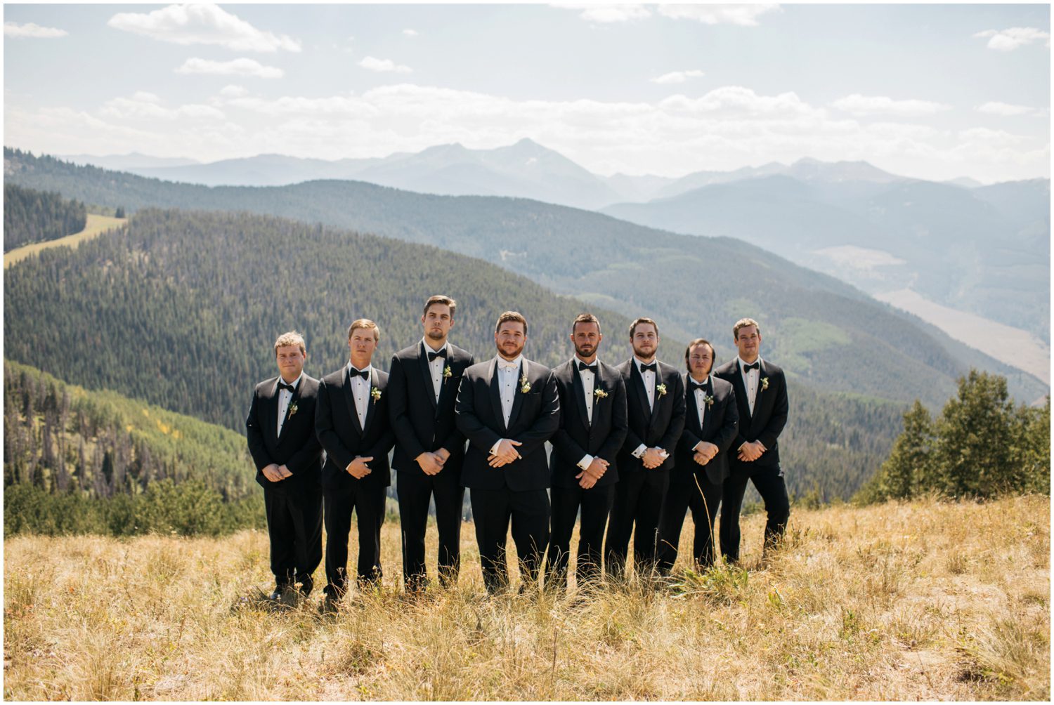 groom portraits, Vail Colorado Wedding Photos, Gondola wedding photos in Vail Colorado, Vail Colorado Lift 7