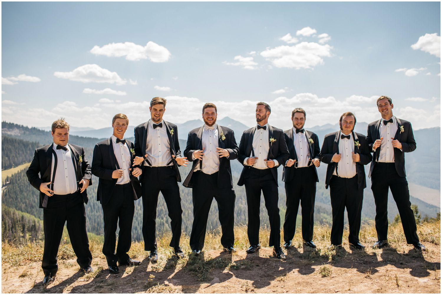 groom portraits, Vail Colorado Wedding Photos, Gondola wedding photos in Vail Colorado, Vail Colorado Lift 7