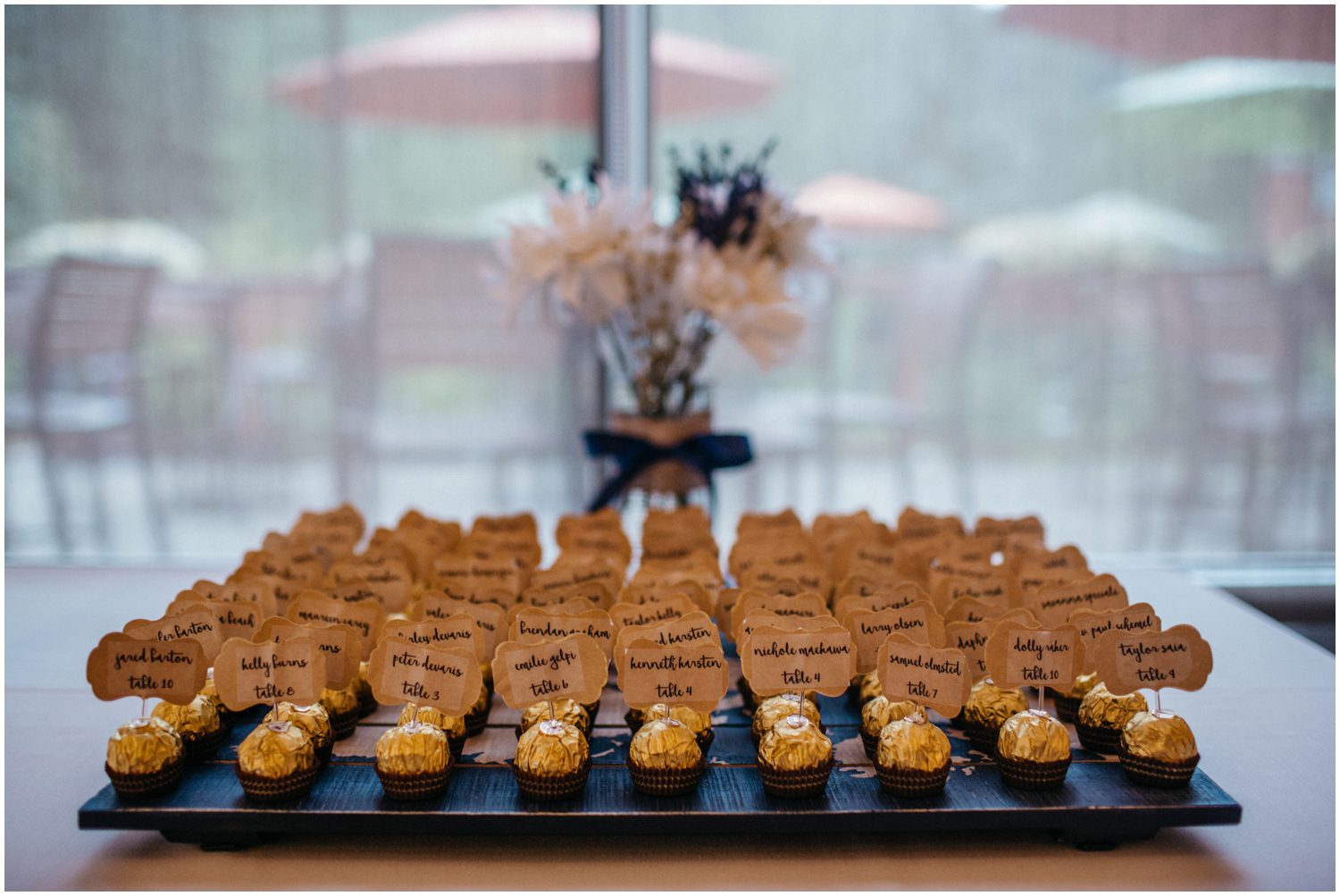 Unique Seating Chart Ideas, Chocolate Seating Chart, Wedding Seating Chart, Fall Wedding Inspiration, Colorado Wedding Photographer, Warren Station at Keystone Resort Wedding 