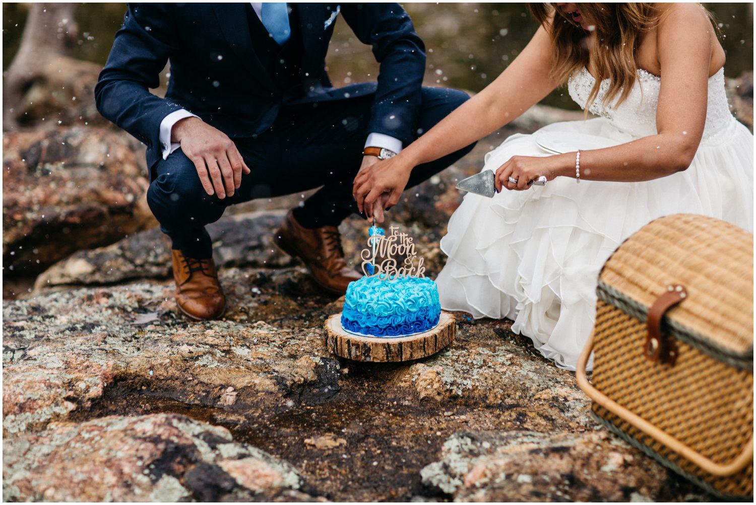 Elopement cake cutting, Elopement traditions, unique elopement ideas, Ombre wedding cake, Elopement cake, Laser cut cake topper, to the moon and back cake topper, Colorado Elopement Photographer, Rocky Mountain National Park Elopement, Estes Park Elopement, 3M Curve Elopement, Colorado Elopement Photos, Elope in Colorado, Adventure Wedding in Colorado, Adventurous Wedding Photographer, Colorado Winter Wedding, Colorado Wedding Locations, Colorado Elopement Locations, Adventure Elopement, Elopement Photographer, Destination Elopement, Mountain Elopement, Elopement Ideas