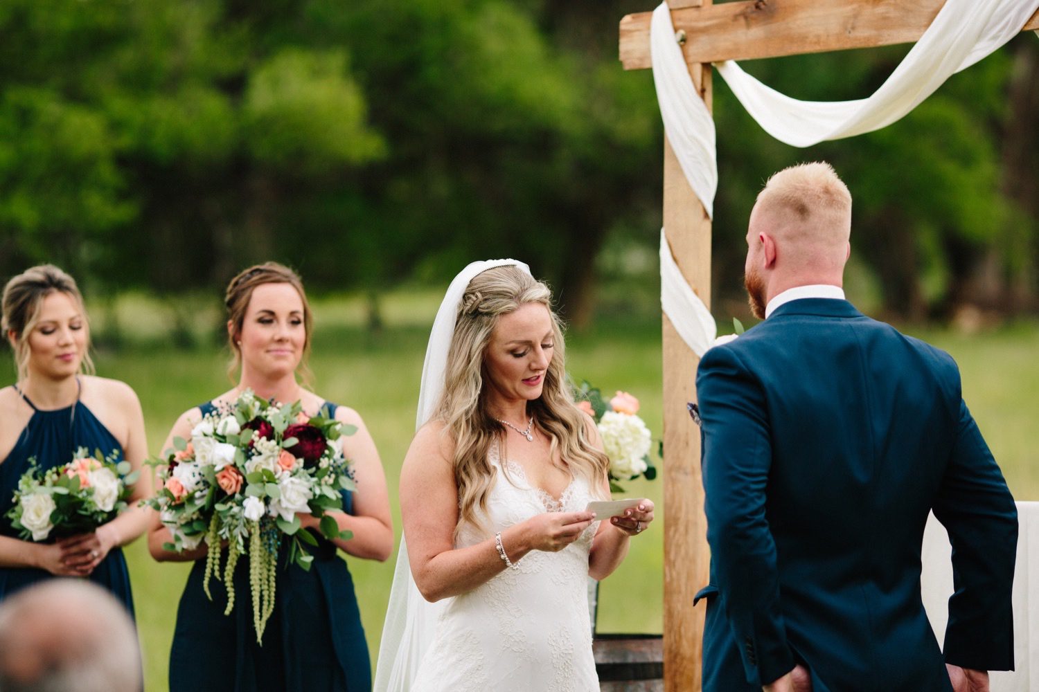 Rist Canyon Inn Wedding, Fort Collins Wedding, Colorado Wedding, Colorado Elopement, Colorado Mountain Wedding, Colorado Wedding Photographer, Colorado Elopement Photographer, Spring Wedding, Wedding Photography, Documentary Wedding Photography, Photojournalistic Wedding Photography, Wedding Inspiration, Wedding Ideas, Wedding Photos, Anna Be Wedding Dress, Compass Rose Floral, Cathedral Veil, Bride and Groom, Wedding Ceremony, Outdoor Wedding Ceremony, Wooden Altar, Wedding Arch with Tulle