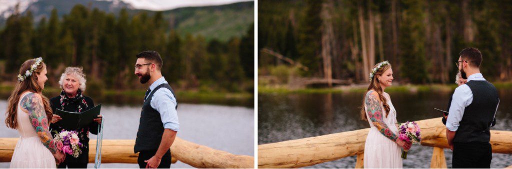 Sprague Lake Elopement in Rocky Mountain National Park at Sunrise