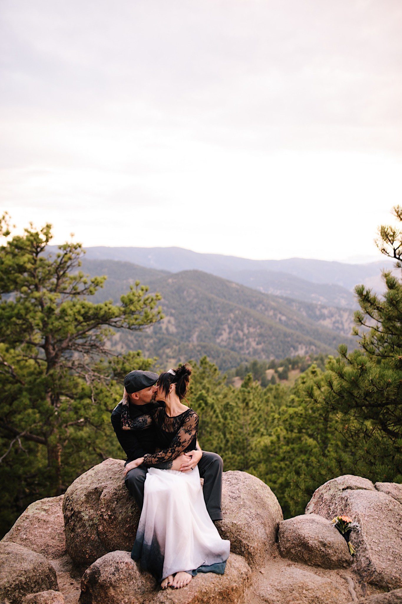 Boulder Colorado Elopement on Flagstaff Mountain at Artist Point