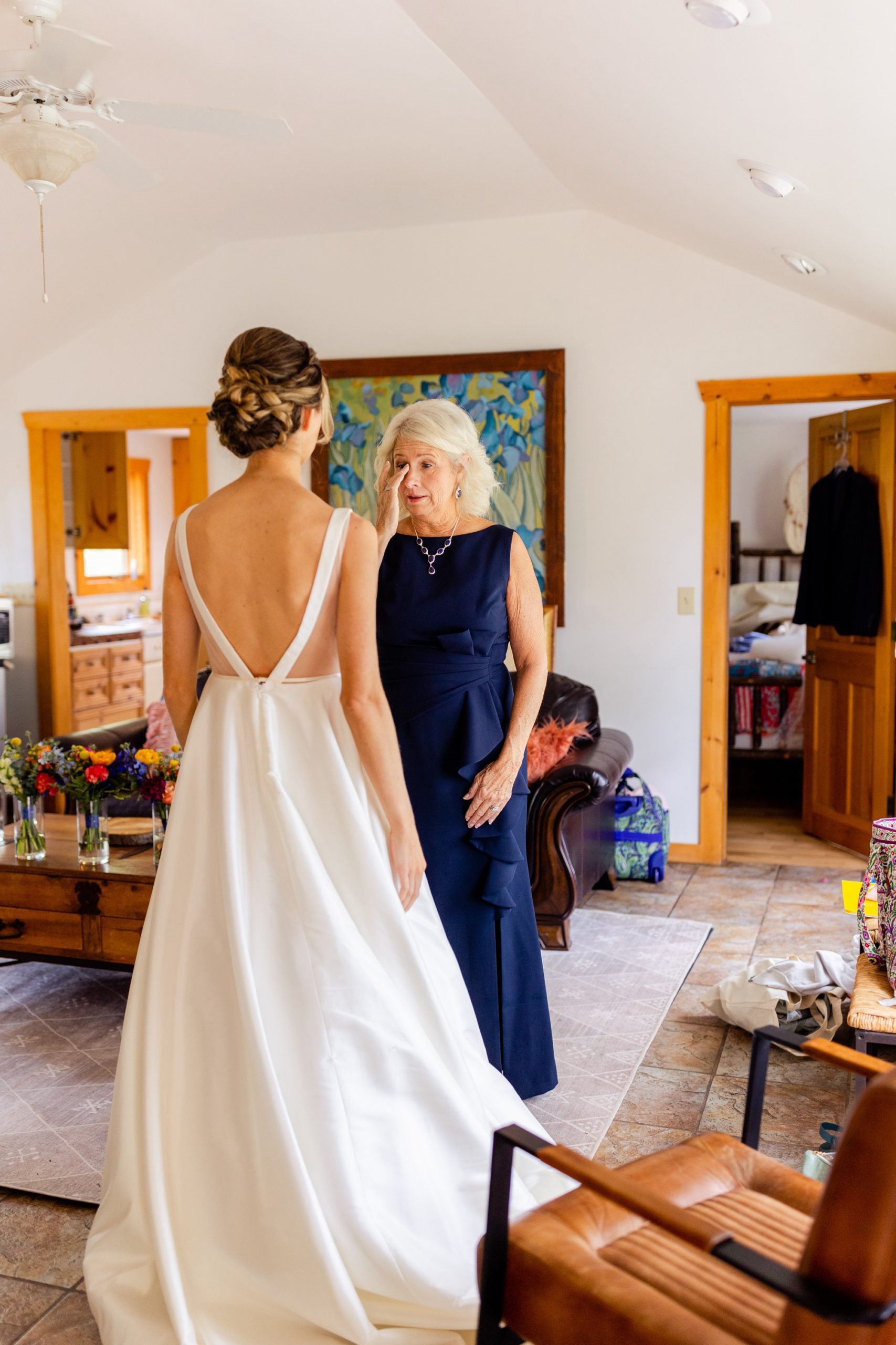 Planet Bluegrass Wedding venue in Lyons Colorado: Colorado Wedding Photographer, Bride and mom