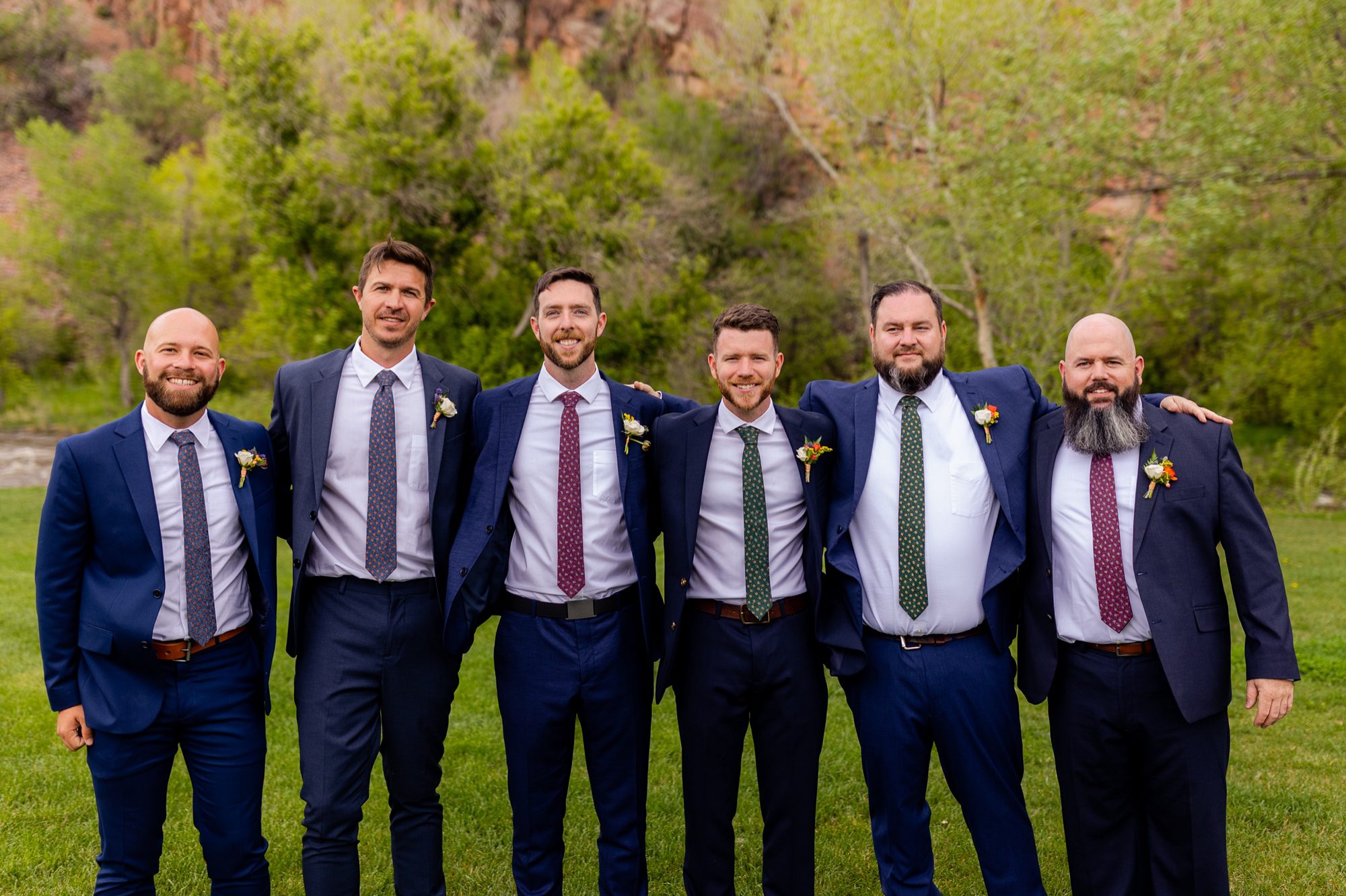 Planet Bluegrass Wedding venue in Lyons Colorado: Colorado Wedding Photographer, Groomsmen Photos, Groomsmen suits, Bridal party photos
