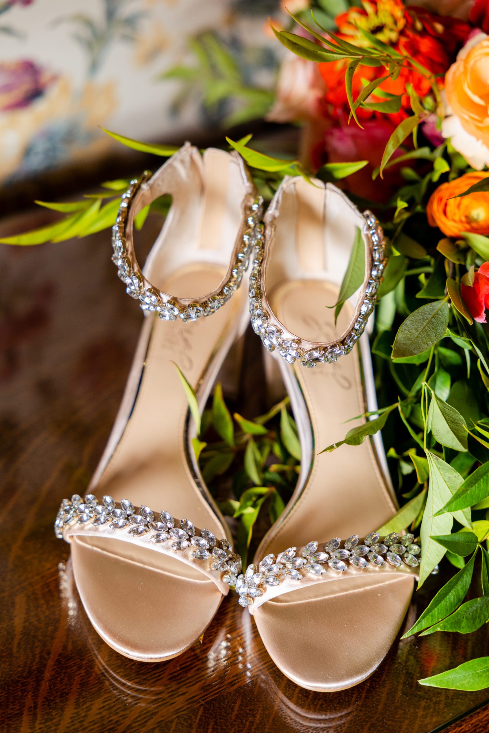 Bride's wedding shoes, Wedding detail photo