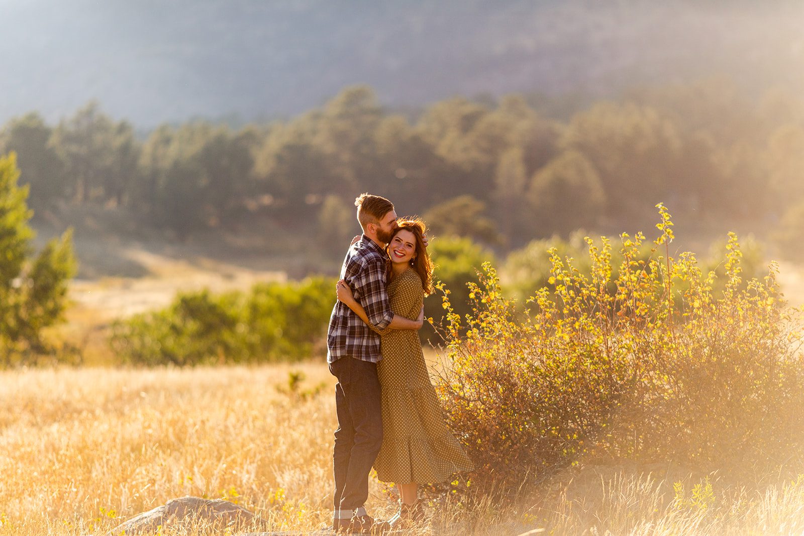 Colorado engagement photos in the Bear Lake Corridor of Rocky Mountain National Park at Moraine Valley, fall engagement photos
