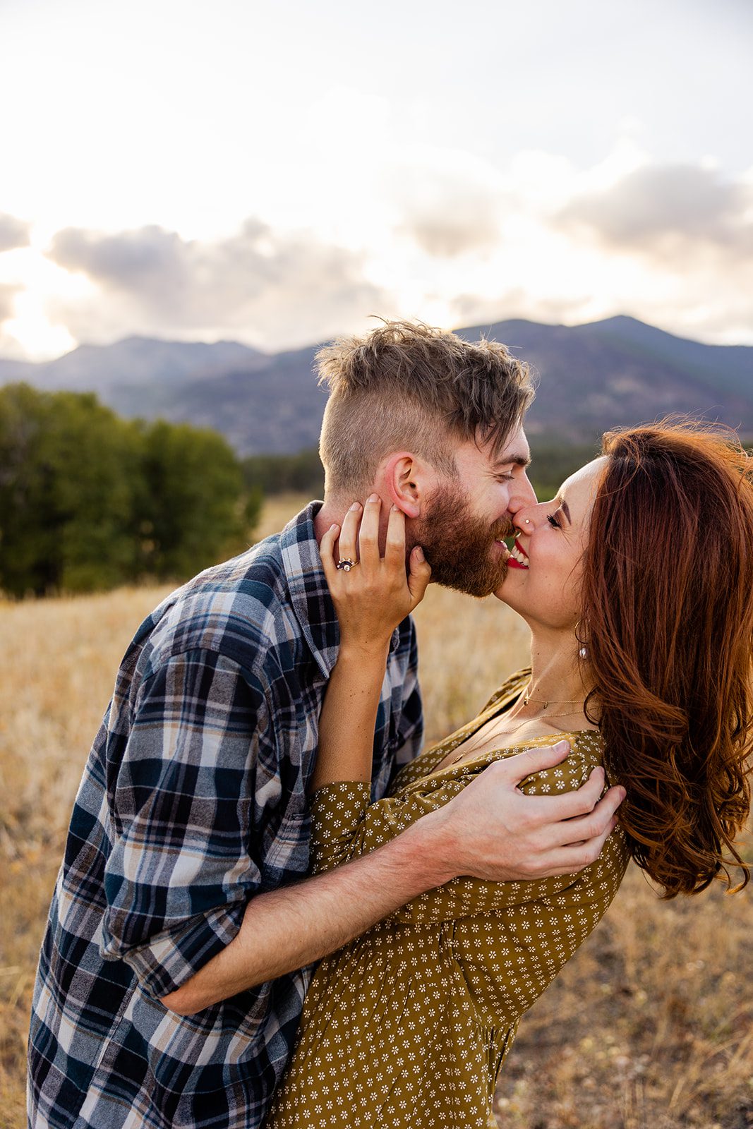 Colorado engagement photos in the Bear Lake Corridor of Rocky Mountain National Park at Moraine Valley, fall engagement photos