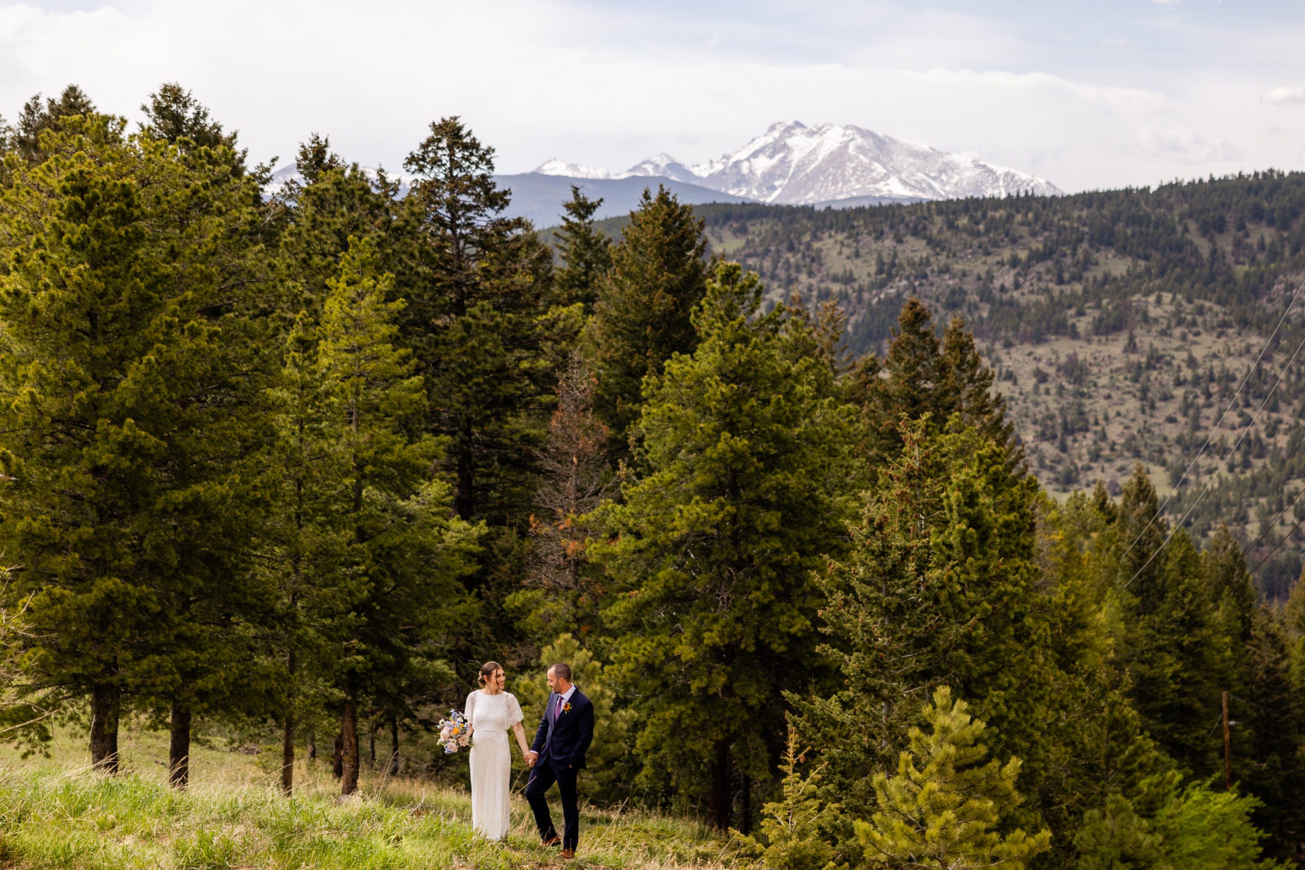 Gold Hill Inn Boulder Colorado Bride and Groom wedding photos, BHLDN, A Florae, Rocky Mountain Bride 