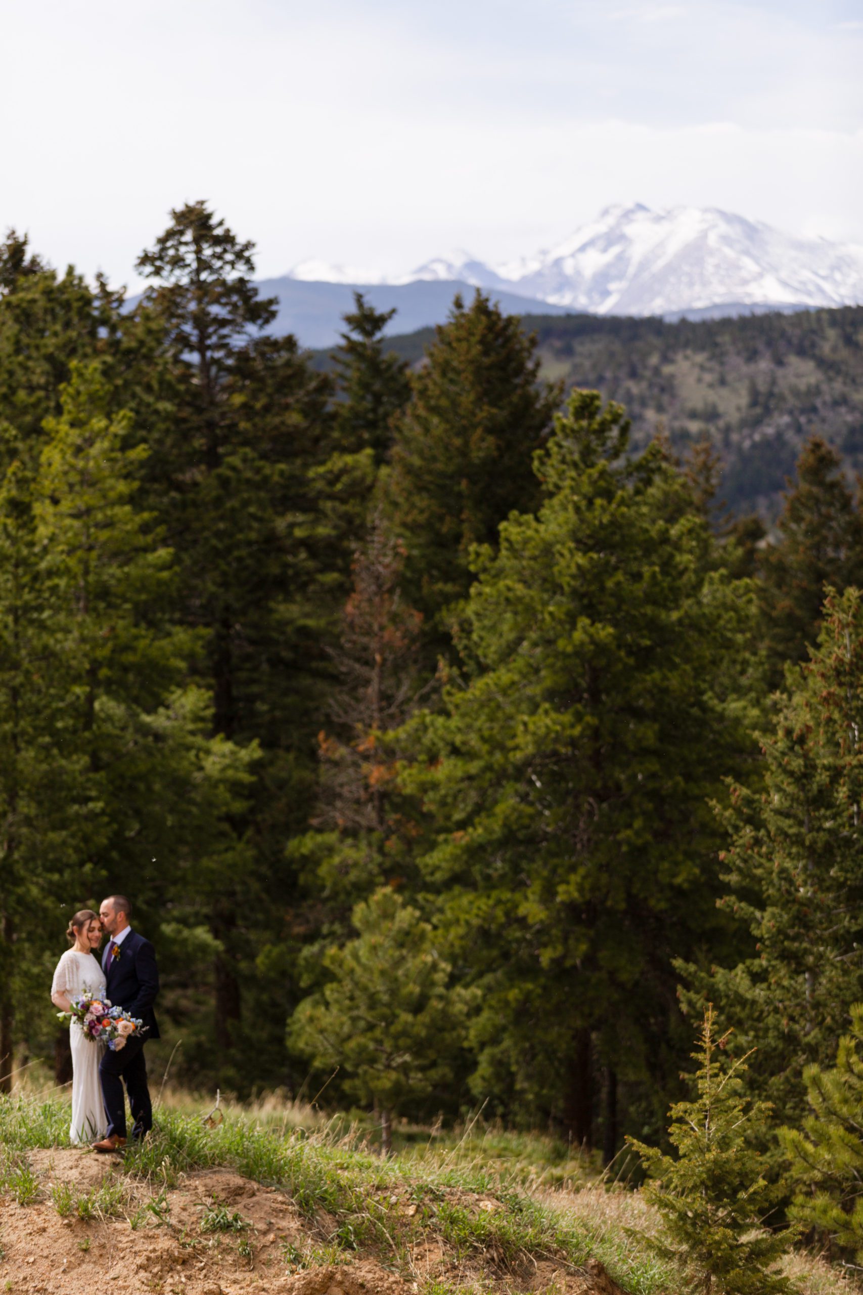 Gold Hill Inn Boulder Colorado Bride and Groom wedding photos, BHLDN, A Florae