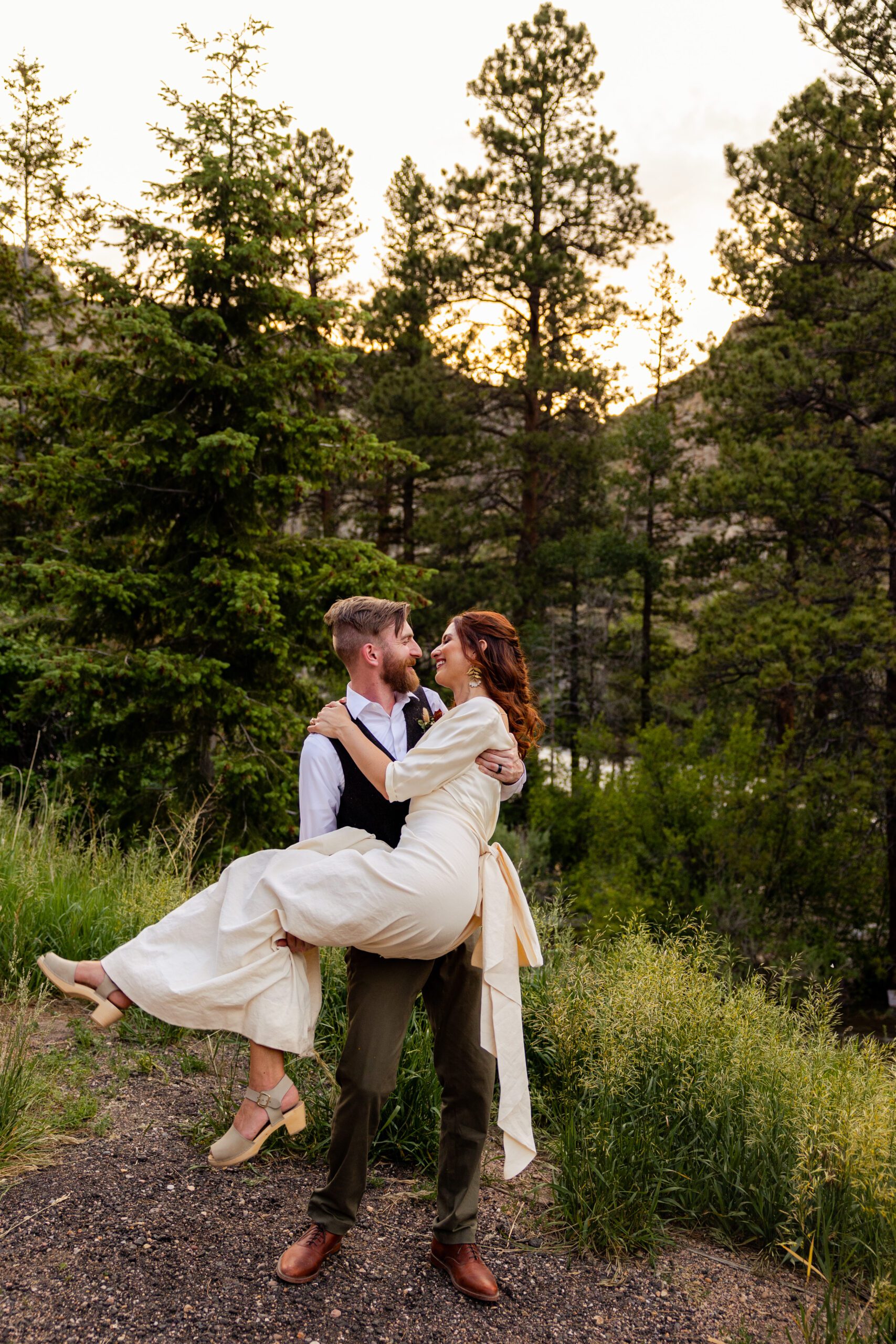Candid wedding photos, Wedding photography poses, Bride and groom portraits at The Mishawaka Amphitheater in Colorado, Wedding Photography ideas, Mountain wedding inspiration