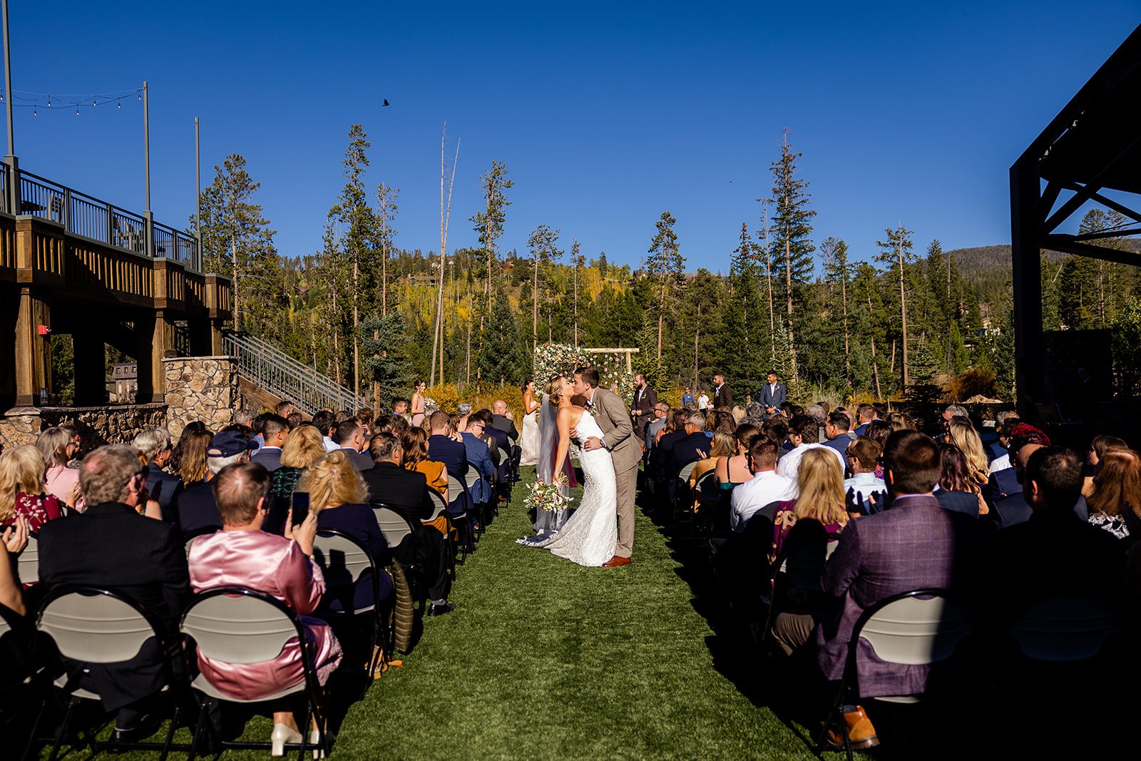 Wedding Ceremony Headwaters Winter Park Colorado, Floral wedding altar, Floral backdrop wedding, Flower wedding arch ideas