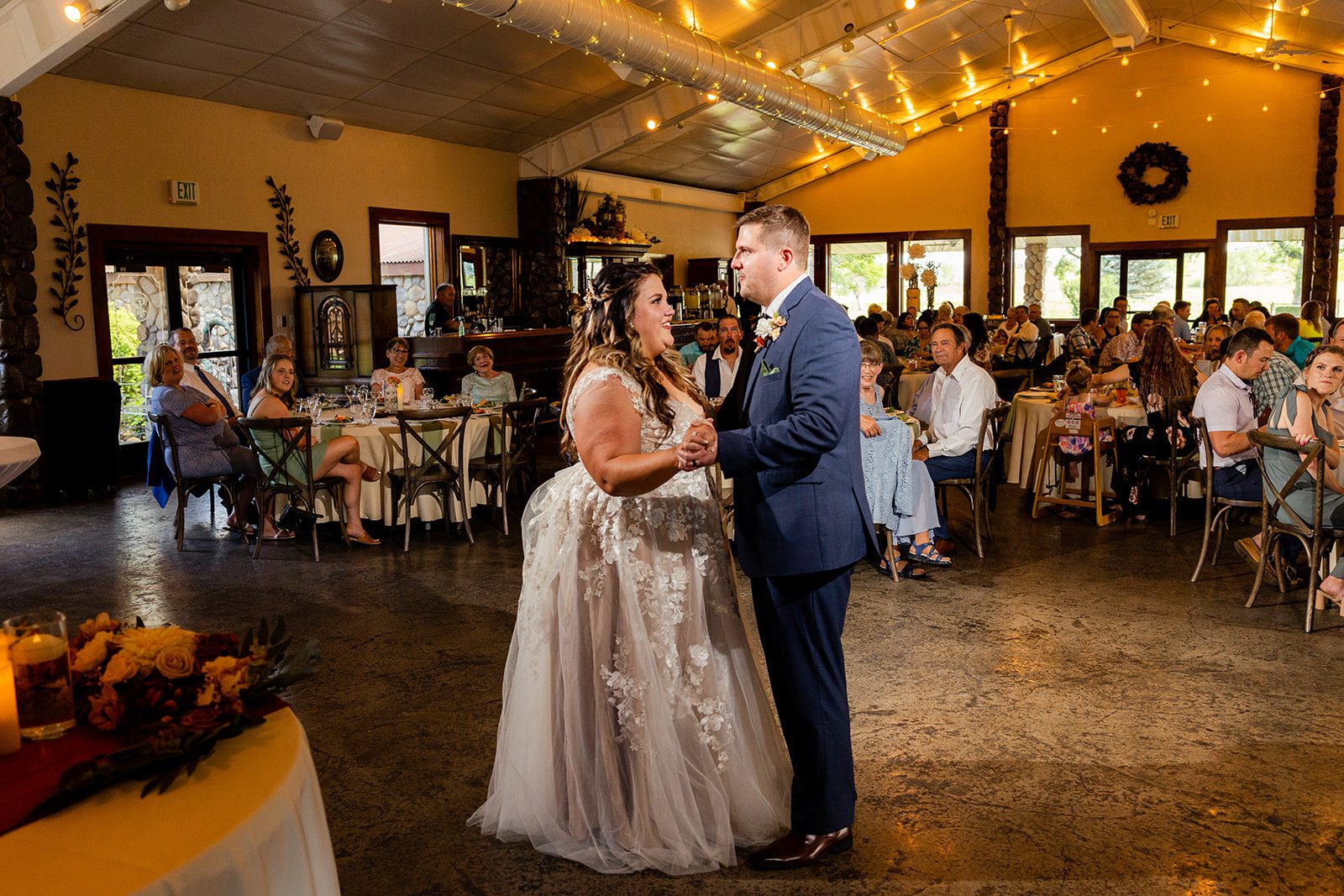 Bride and groom first dance at Shupe Homestead