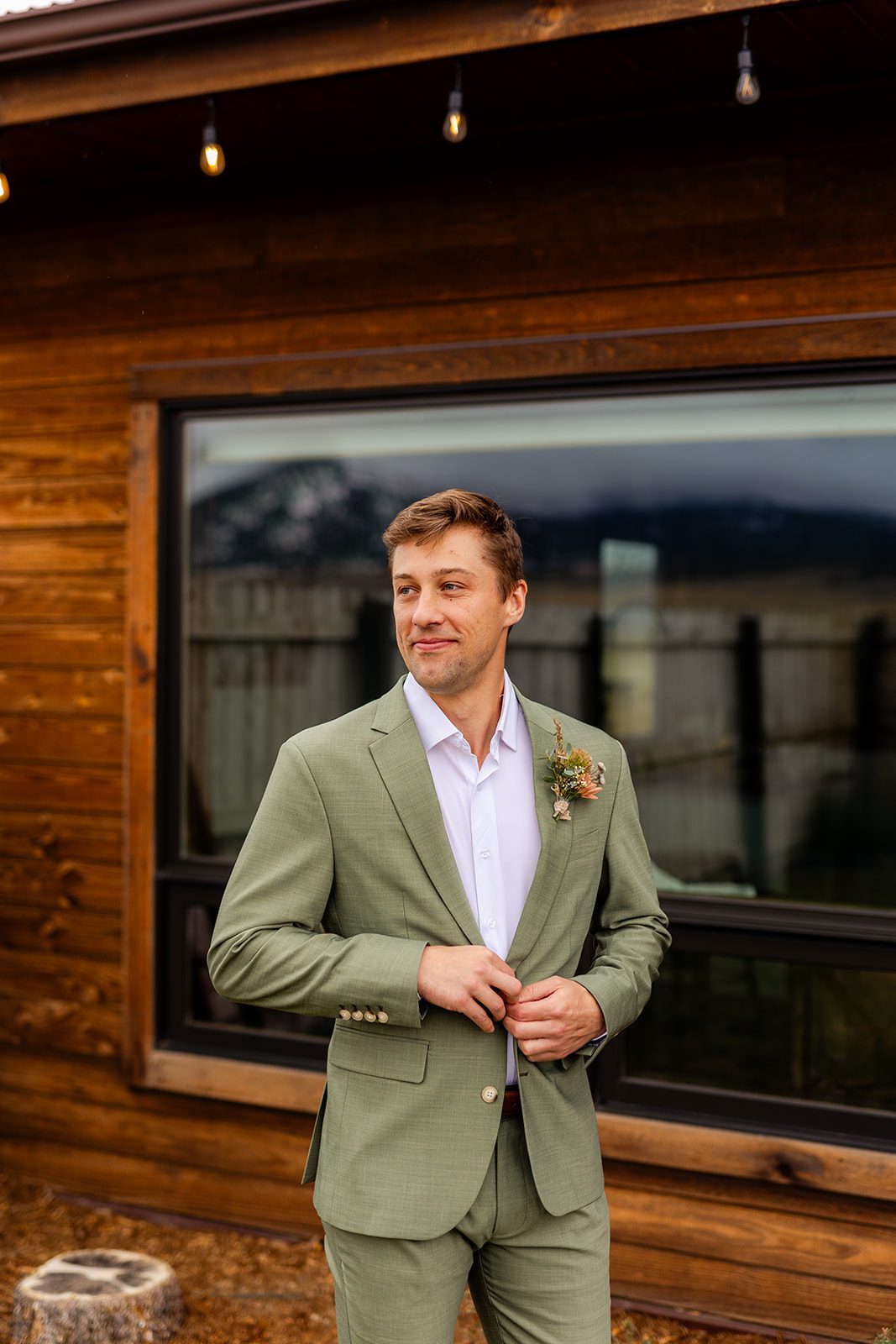 Sage green groom suit, Groomsmen suits, Groomsmen Photos, The Barn at Sunset Ranch Wedding in Buena Vista Colorado